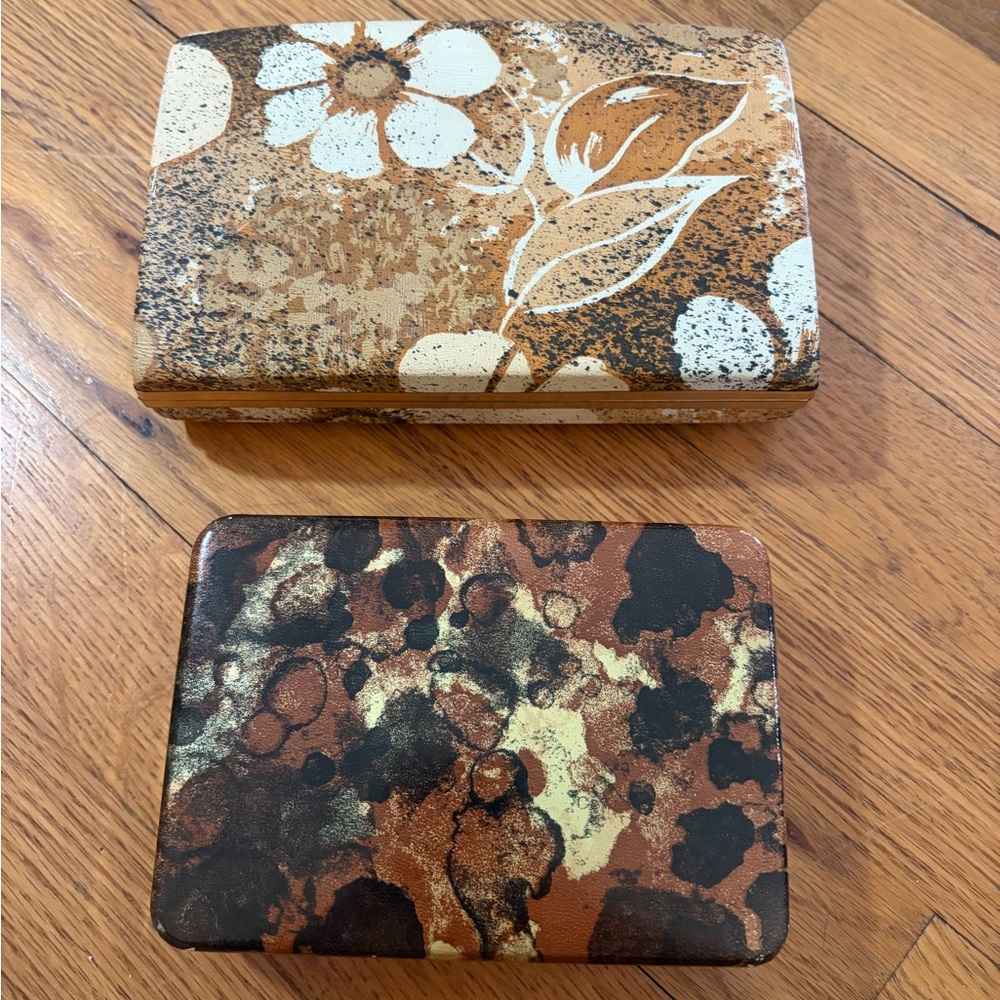TWO Vintage travel jewelry boxes by MELE